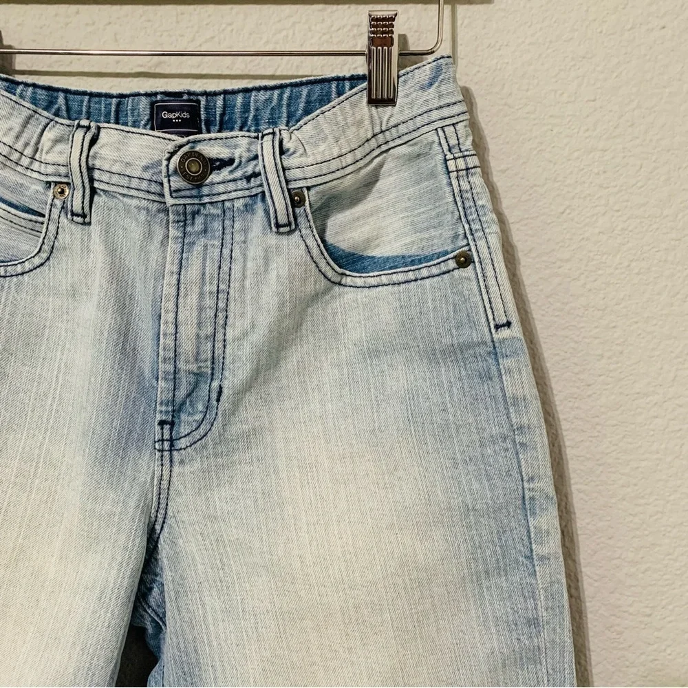 Gapkids Big Boy Light‎ Blue Long Denim Shorts Size 16 Five Pockets